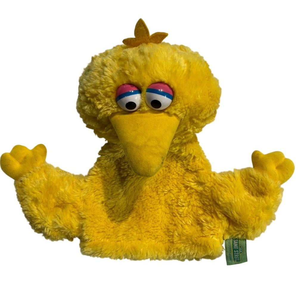 Gund Sesame Street Big Bird Plush Hand Puppet 2003 Vintage Yellow 75852